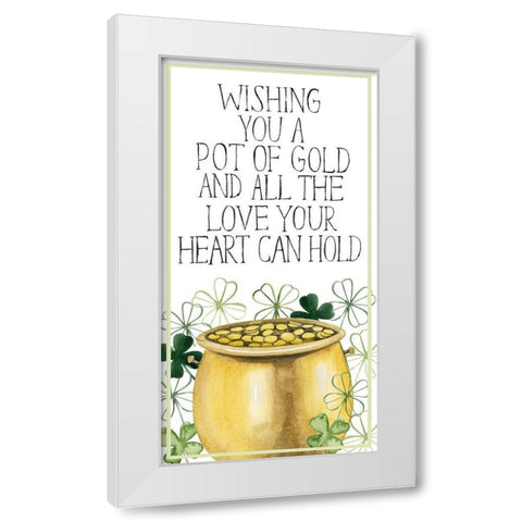 Leprechauns Rainbow Collection B White Modern Wood Framed Art Print by Popp, Grace