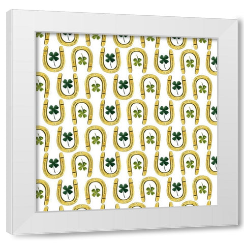 Leprechauns Rainbow Collection F White Modern Wood Framed Art Print by Popp, Grace