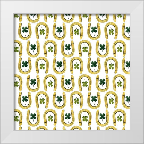 Leprechauns Rainbow Collection F White Modern Wood Framed Art Print by Popp, Grace