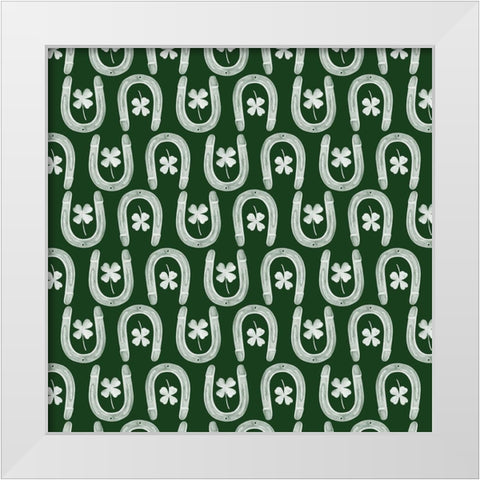 Leprechauns Rainbow Collection G White Modern Wood Framed Art Print by Popp, Grace