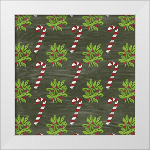 Lets Get Jolly Collection I White Modern Wood Framed Art Print by Vess, June Erica