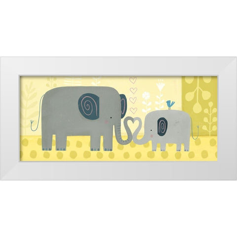 Mama and Me Collection D White Modern Wood Framed Art Print by Borges, Victoria