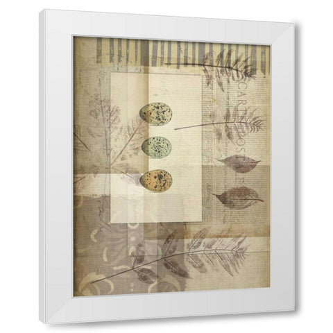 Small Notebook Collage IV White Modern Wood Framed Art Print by Goldberger, Jennifer