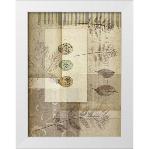 Small Notebook Collage IV White Modern Wood Framed Art Print by Goldberger, Jennifer