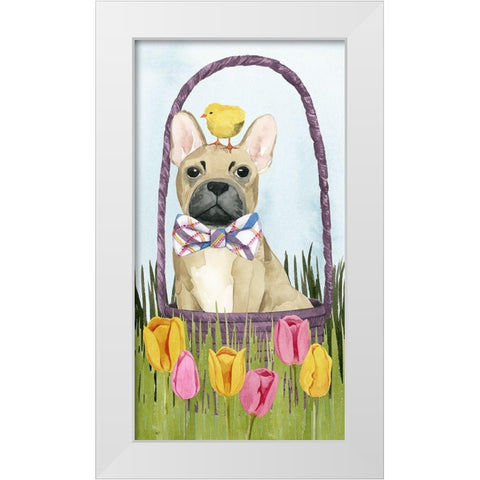 Puppy Easter Collection B White Modern Wood Framed Art Print by Popp, Grace