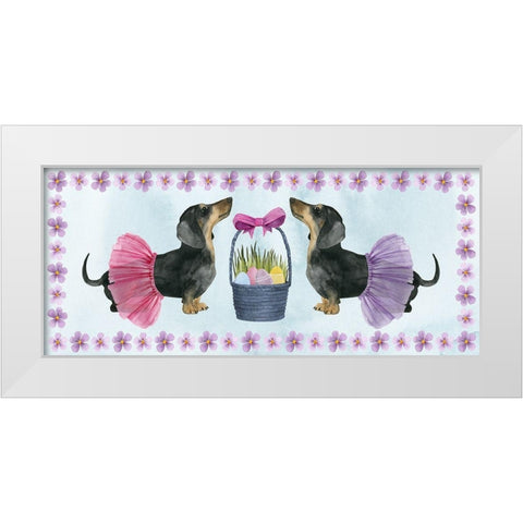 Puppy Easter Collection D White Modern Wood Framed Art Print by Popp, Grace