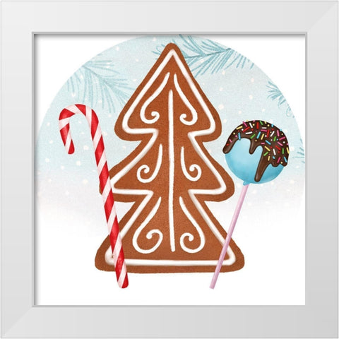 Sweet Holidays Collection C White Modern Wood Framed Art Print by Borges, Victoria