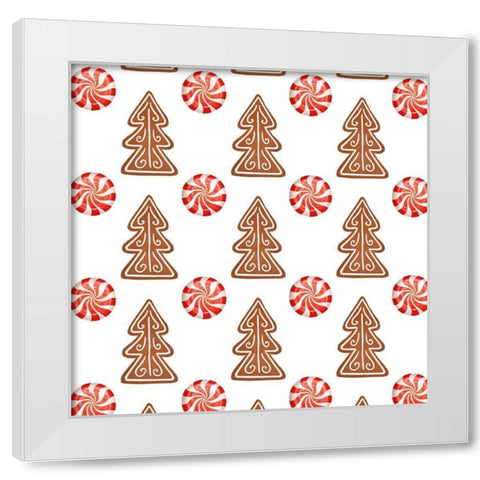 Sweet Holidays Collection F White Modern Wood Framed Art Print by Borges, Victoria