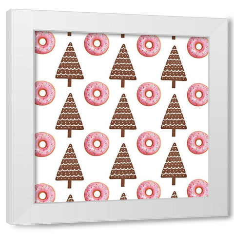 Sweet Holidays Collection H White Modern Wood Framed Art Print by Borges, Victoria