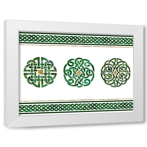 Celtic Knot Collection A White Modern Wood Framed Art Print by Borges, Victoria