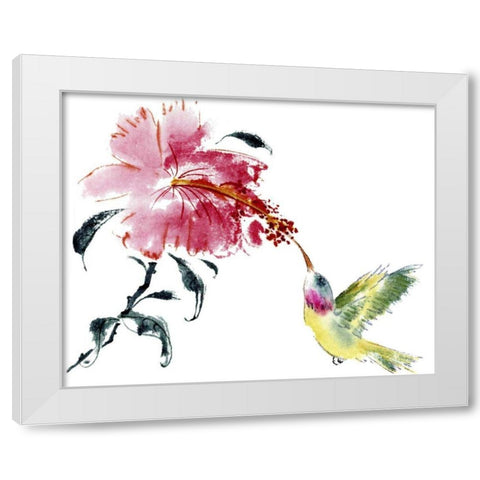 A Perfect Pairing White Modern Wood Framed Art Print by Parker, Nan Rae