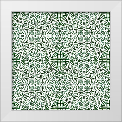 Celtic Knot Collection F White Modern Wood Framed Art Print by Borges, Victoria