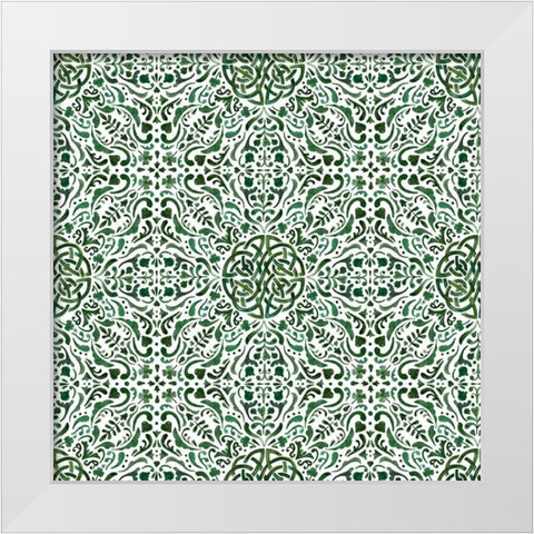 Celtic Knot Collection H White Modern Wood Framed Art Print by Borges, Victoria