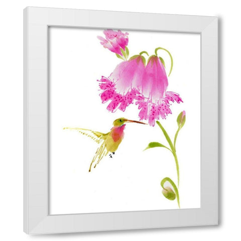 Sheltering Sweetness White Modern Wood Framed Art Print by Parker, Nan Rae