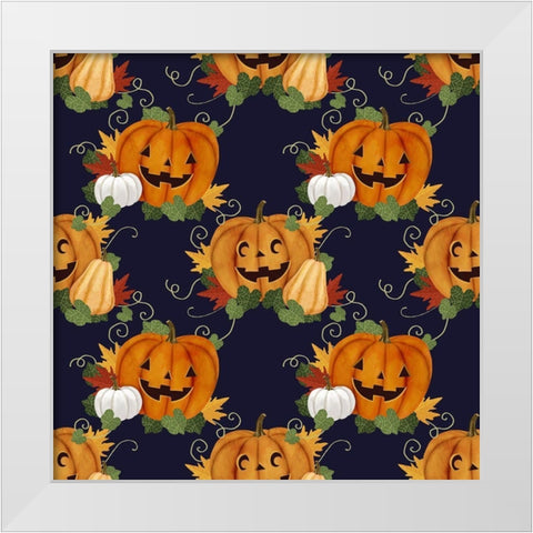 Halloween Pets Collection H White Modern Wood Framed Art Print by Borges, Victoria