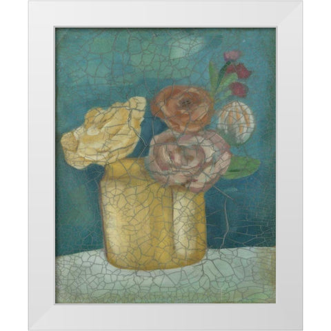 Flower Market I White Modern Wood Framed Art Print by Zarris, Chariklia