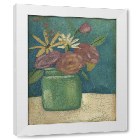 Flower Market II White Modern Wood Framed Art Print by Zarris, Chariklia