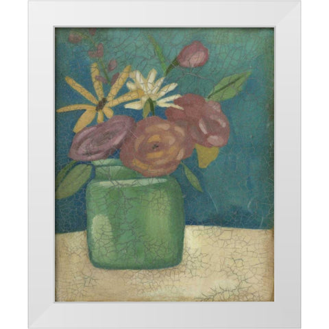 Flower Market II White Modern Wood Framed Art Print by Zarris, Chariklia