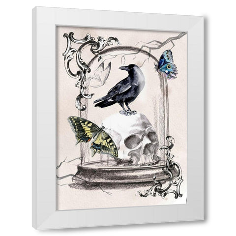 Nevermore Collection B White Modern Wood Framed Art Print by Parker, Jennifer Paxton