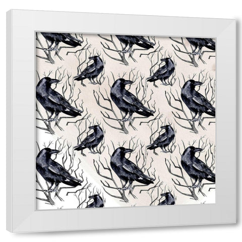 Nevermore Collection H White Modern Wood Framed Art Print by Parker, Jennifer Paxton