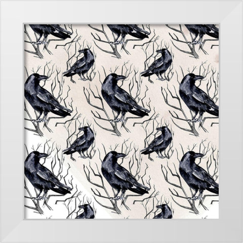 Nevermore Collection H White Modern Wood Framed Art Print by Parker, Jennifer Paxton