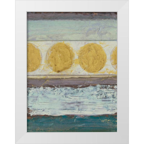 Circular Momentum II White Modern Wood Framed Art Print by Vess, June Erica