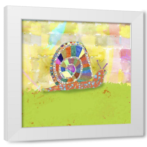 Snail Trail White Modern Wood Framed Art Print by Blixt, Ingrid