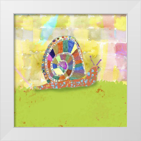 Snail Trail White Modern Wood Framed Art Print by Blixt, Ingrid