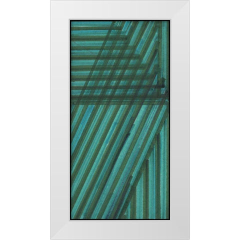 Line Study Blue White Modern Wood Framed Art Print by McMullen, Charles