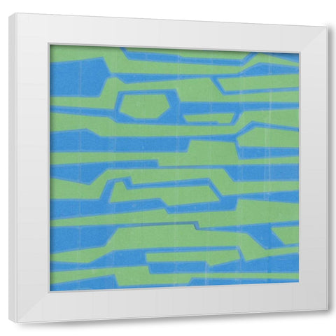 Modern Circuit V White Modern Wood Framed Art Print by McMullen, Charles