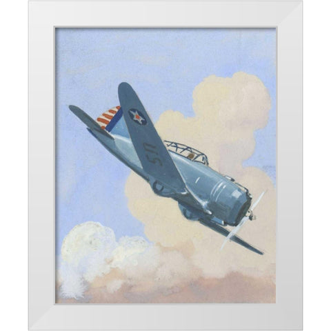 Army Trainer I White Modern Wood Framed Art Print by Unknown