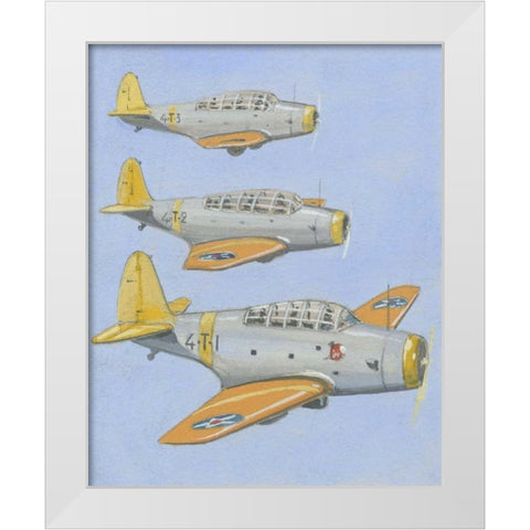Army Trainer III White Modern Wood Framed Art Print by Unknown