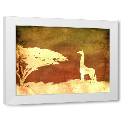 Safari Sunrise IV White Modern Wood Framed Art Print by Ilosky, Pam