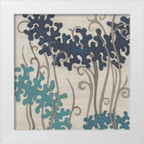 Coral Oasis II White Modern Wood Framed Art Print by Vess, June Erica