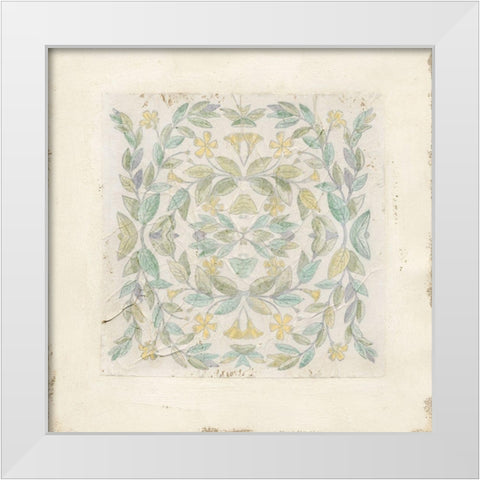 Quadrant Floral II White Modern Wood Framed Art Print by Meagher, Megan