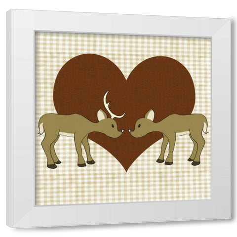 You and Me I White Modern Wood Framed Art Print by Ilosky, Pam