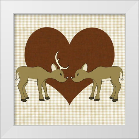 You and Me I White Modern Wood Framed Art Print by Ilosky, Pam