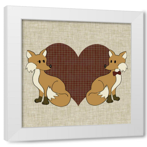 You and Me II White Modern Wood Framed Art Print by Ilosky, Pam