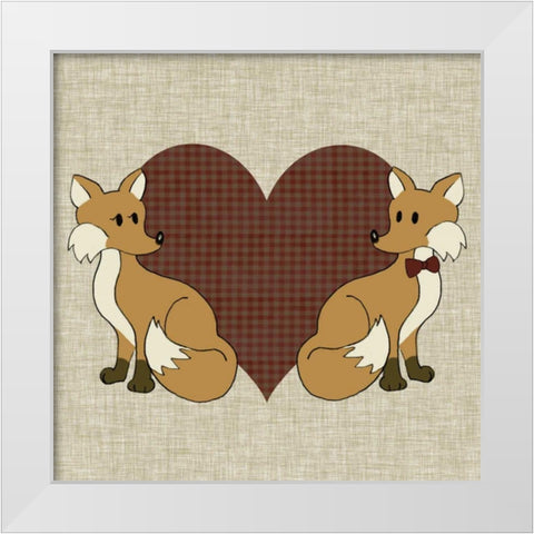 You and Me II White Modern Wood Framed Art Print by Ilosky, Pam