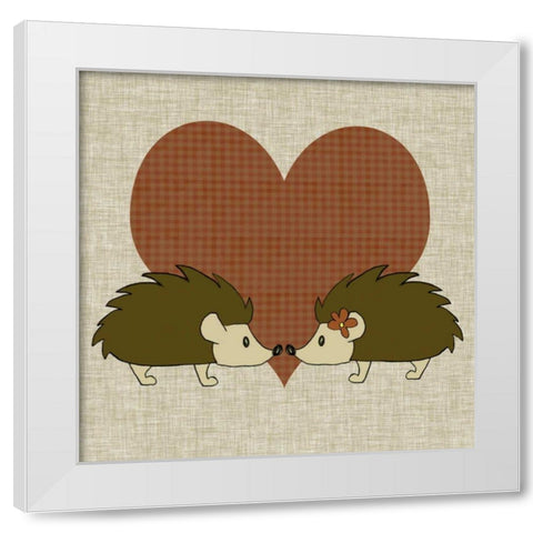 You and Me III White Modern Wood Framed Art Print by Ilosky, Pam