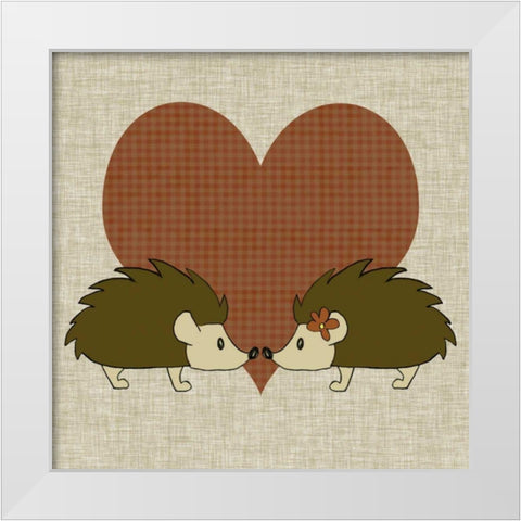 You and Me III White Modern Wood Framed Art Print by Ilosky, Pam