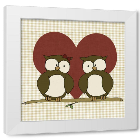 You and Me IV White Modern Wood Framed Art Print by Ilosky, Pam