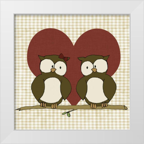 You and Me IV White Modern Wood Framed Art Print by Ilosky, Pam