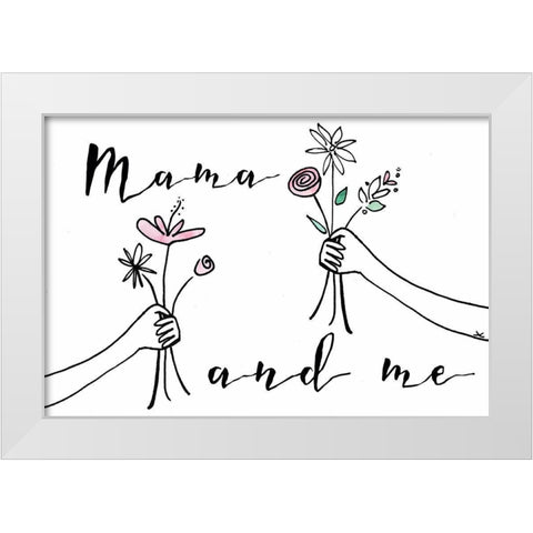 Got It From My Mama Collection A White Modern Wood Framed Art Print by Sizemore, Natalie