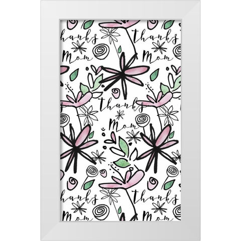 Got It From My Mama Collection E White Modern Wood Framed Art Print by Sizemore, Natalie