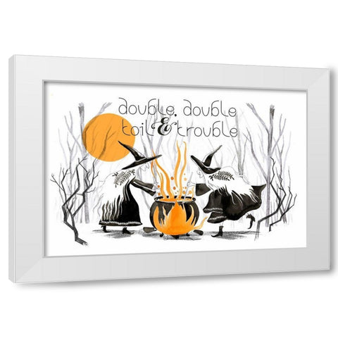 Witchy Mischief Collection A White Modern Wood Framed Art Print by Parker, Jennifer Paxton