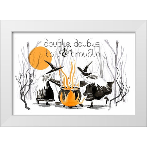 Witchy Mischief Collection A White Modern Wood Framed Art Print by Parker, Jennifer Paxton