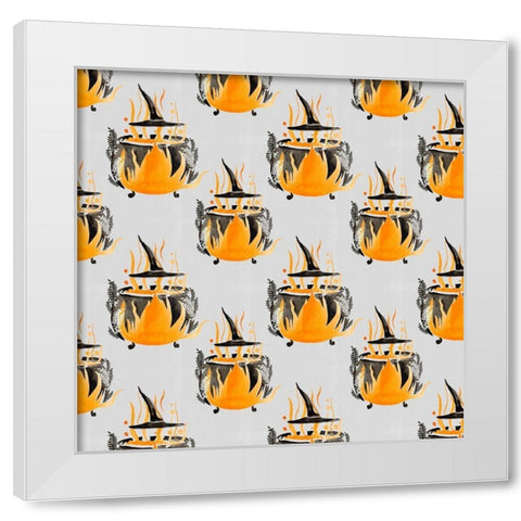 Witchy Mischief Collection H White Modern Wood Framed Art Print by Parker, Jennifer Paxton