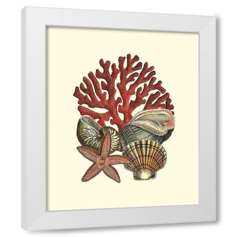 Coral Medley I White Modern Wood Framed Art Print by Vision Studio