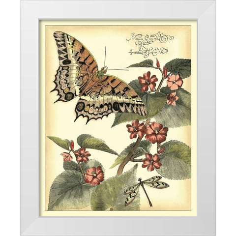 Whimsical Butterflies II White Modern Wood Framed Art Print by Vision Studio